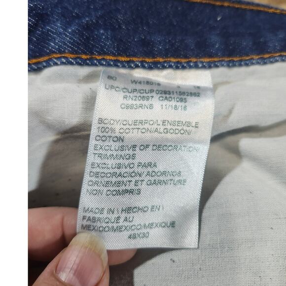 Dickies Men’s 48x28.5 Blue Denim Jeans – Relaxed Fit Workwear Straight Leg - Picture 8 of 10